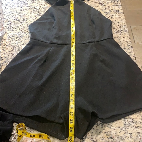 C. Luce Black Halter Top Romper Bow Tied Neck - Picture 6 of 8